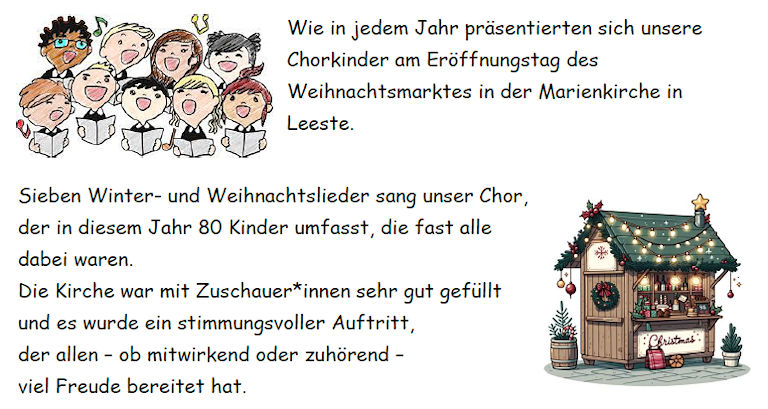 Chorauftritt – Leester Weihnachtsmarkt
