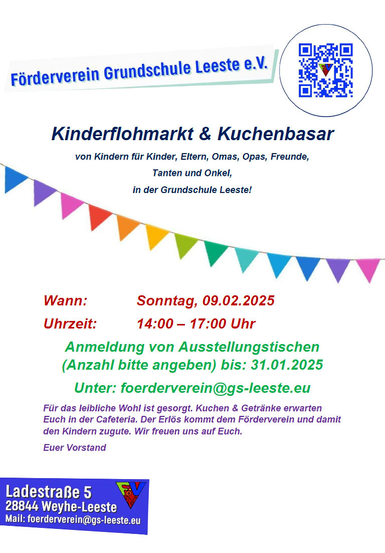 Kinderflohmarkt und Kuchenbasar